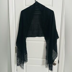 Chic Black Sheer Shawl/Scarf